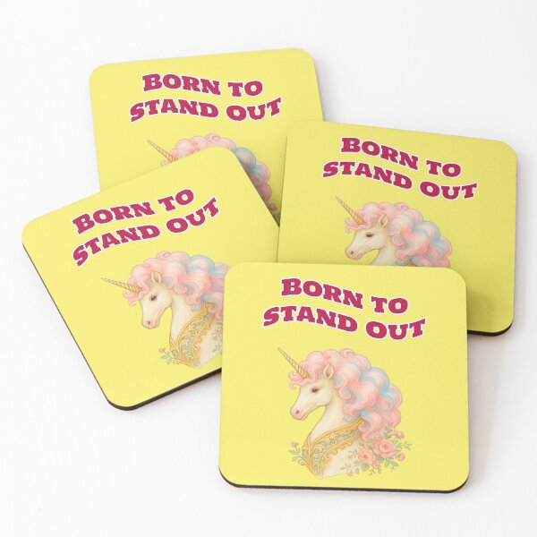 Item preview, Born To Stand Out Unicorn Baroque Saying designed and sold by Mauswohn.