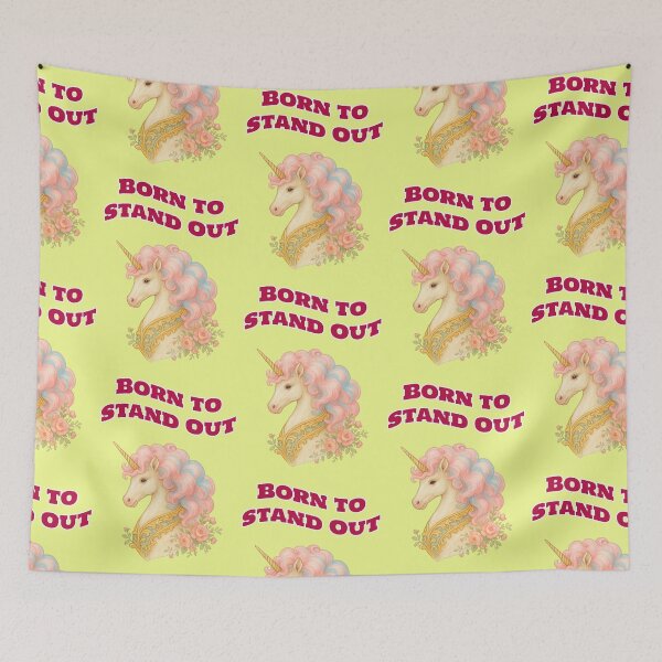 Item preview, Born To Stand Out Unicorn Baroque Saying designed and sold by Mauswohn.