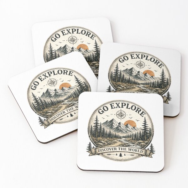 Item preview, Go Explore Discover The World Vintage Mountain designed and sold by inkflair2.