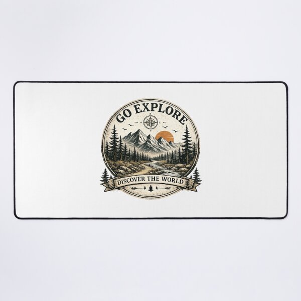 Item preview, Go Explore Discover The World Vintage Mountain designed and sold by inkflair2.