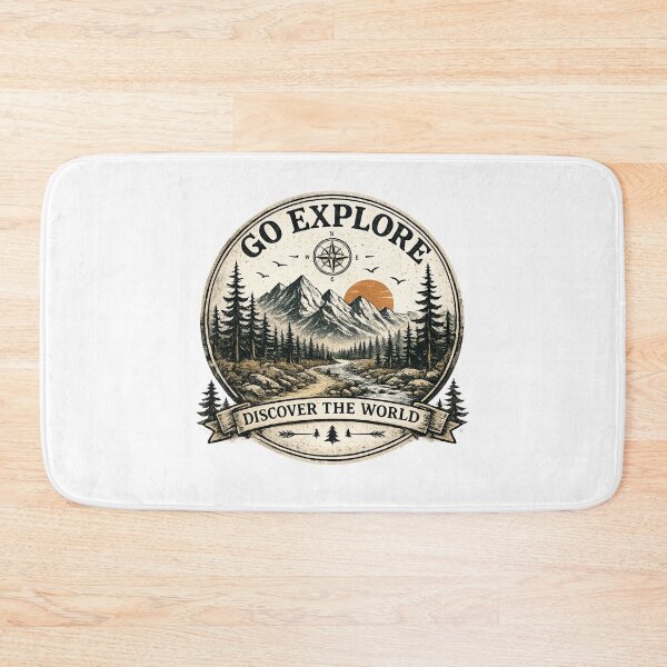 Item preview, Go Explore Discover The World Vintage Mountain designed and sold by inkflair2.