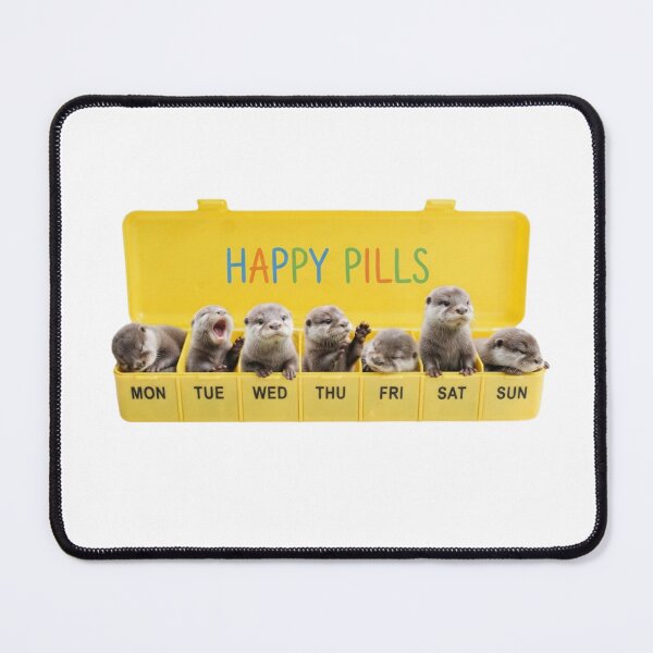 Item preview, Otter happy pills medicine doctor doc cute kawaii funny adorable vet veterinarian designed and sold by CheeseBlueprint.