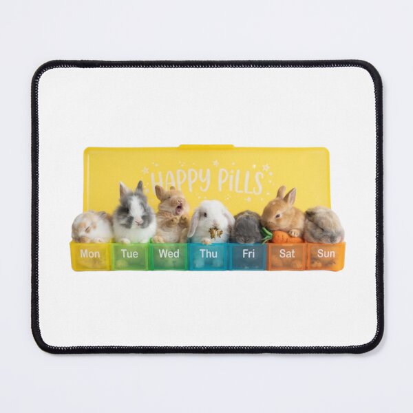 Item preview, Rabbit happy pills medicine doctor doc cute kawaii funny adorable vet veterinarian designed and sold by CheeseBlueprint.