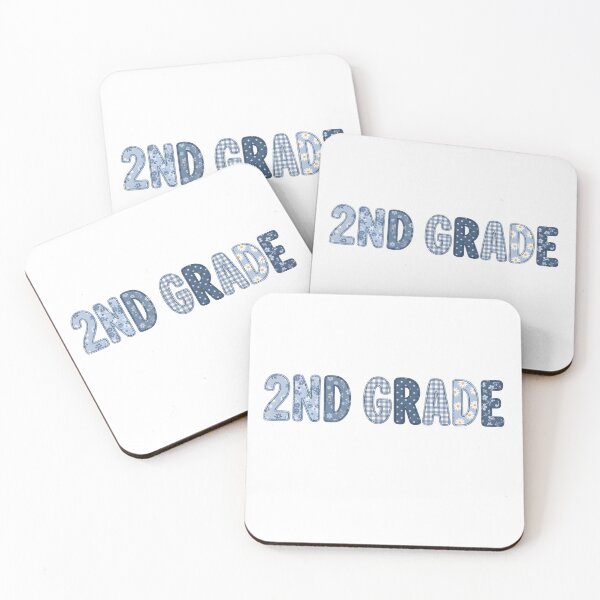 Item preview, 2nd Grade Floral Blue Patchwork Typography Back to School Student Teacher T-Shirt designed and sold by StickerNestYou.