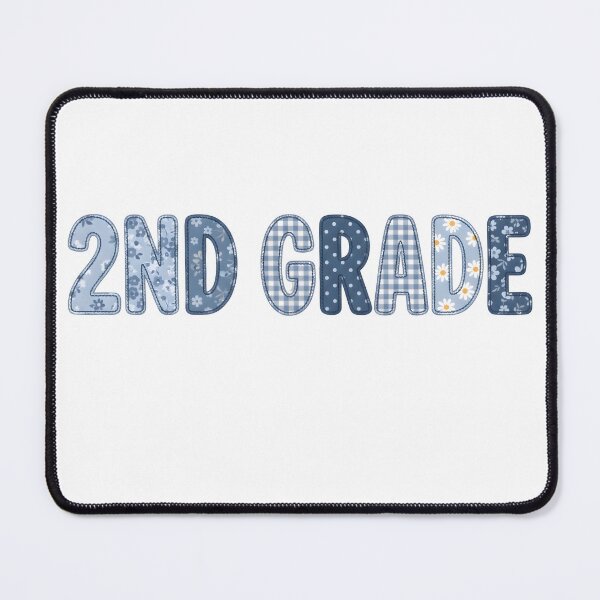 Item preview, 2nd Grade Floral Blue Patchwork Typography Back to School Student Teacher T-Shirt designed and sold by StickerNestYou.