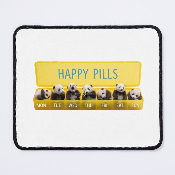 Item preview, Panda happy pills medicine doctor doc cute kawaii funny adorable vet veterinarian designed and sold by CheeseBlueprint.