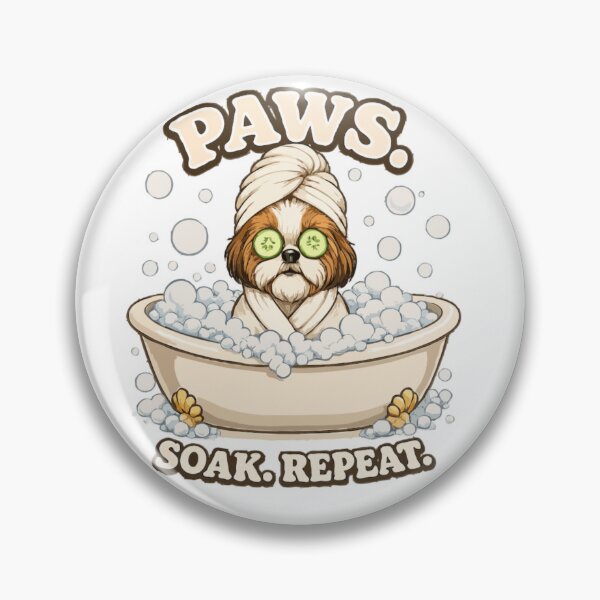 Item preview, Paws. Soak. Repeat. – Cute Shih Tzu Spa Day Bath Dog Design designed and sold by PawsAndPallette .