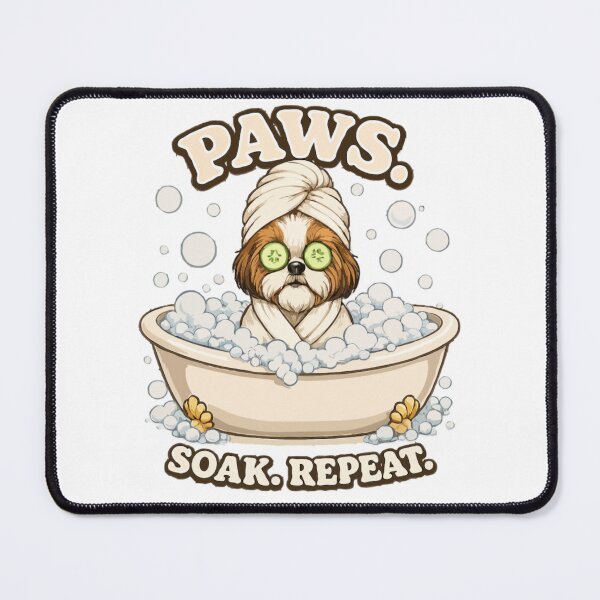 Item preview, Paws. Soak. Repeat. – Cute Shih Tzu Spa Day Bath Dog Design designed and sold by PawsAndPallette .
