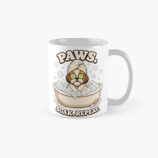 Item preview, Paws. Soak. Repeat. – Cute Shih Tzu Spa Day Bath Dog Design designed and sold by PawsAndPallette .