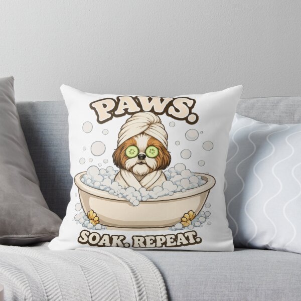 Item preview, Paws. Soak. Repeat. – Cute Shih Tzu Spa Day Bath Dog Design designed and sold by PawsAndPallette .