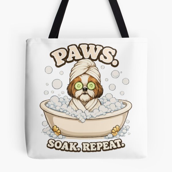 Item preview, Paws. Soak. Repeat. – Cute Shih Tzu Spa Day Bath Dog Design designed and sold by PawsAndPallette .