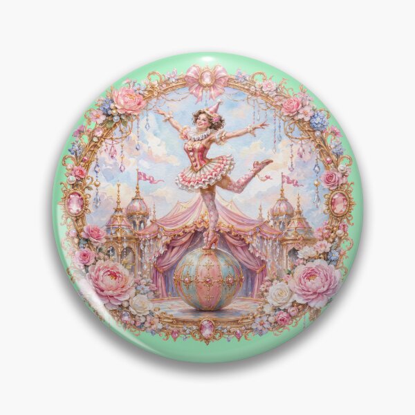 Item preview, Golden Circus Ball Acrobat in a Floral Fantasy Frame designed and sold by sunbowjp stadio.