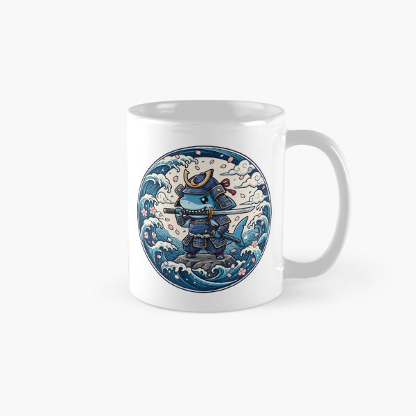 Item preview, Samurai Shark | Kawaii Shark Warrior | Japanese Samurai | Great Wave | Katana Warrior | Anime Ocean Art | Cute Japanese Fantasy designed and sold by MrDev.