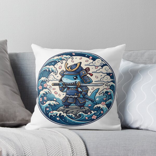 Item preview, Samurai Shark | Kawaii Shark Warrior | Japanese Samurai | Great Wave | Katana Warrior | Anime Ocean Art | Cute Japanese Fantasy designed and sold by MrDev.