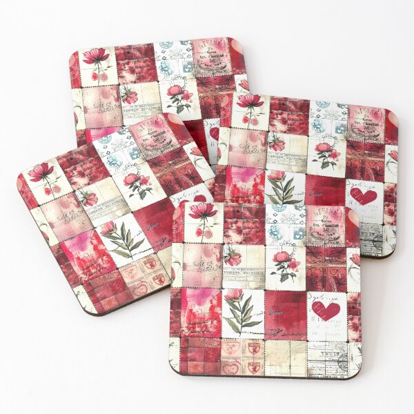 Item preview, Valentine's Day Patchwork-Style Vintage Digital Design Art designed and sold by DEC02.