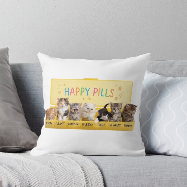 Item preview, Kitten cat kitty happy pills medicine doctor doc cute kawaii funny adorable vet veterinarian designed and sold by CheeseBlueprint.