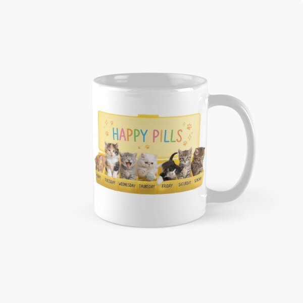 Item preview, Kitten cat kitty happy pills medicine doctor doc cute kawaii funny adorable vet veterinarian designed and sold by CheeseBlueprint.