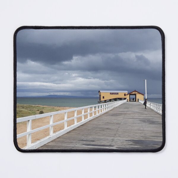 Item preview, Storm over Queenscliff Pier designed and sold by Yolanda Caporn Art.