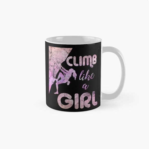 Item preview, Climb Like A Girl Retro Stylized Rock Climbing designed and sold by spellmadebylee.