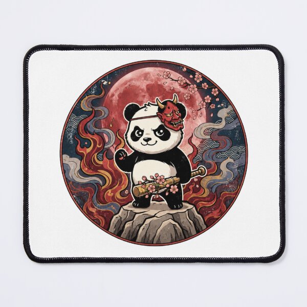 Item preview, Oni Panda | Kawaii Samurai Panda | Japanese Demon Mask | Red Moon | Cherry Blossoms | Anime Fantasy | Cute Warrior Panda designed and sold by MrDev.