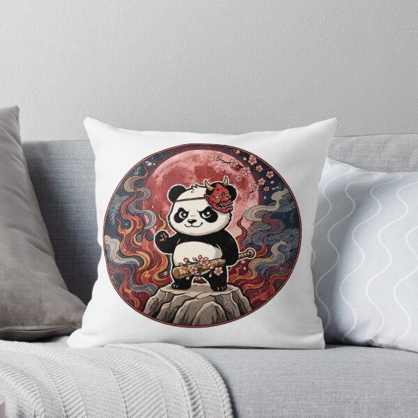 Item preview, Oni Panda | Kawaii Samurai Panda | Japanese Demon Mask | Red Moon | Cherry Blossoms | Anime Fantasy | Cute Warrior Panda designed and sold by MrDev.