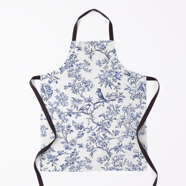 Item preview, Chinoiserie Pattern Penoies & L'oiseaux Indigo Blue designed and sold by PixDezines.