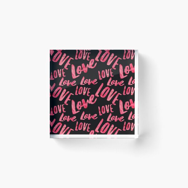 Item preview, Hot Red L-o-v-e Pattern On Chic Black Background designed and sold by DEC02.