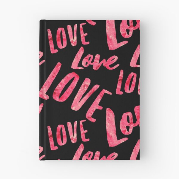 Item preview, Hot Red L-o-v-e Pattern On Chic Black Background designed and sold by DEC02.