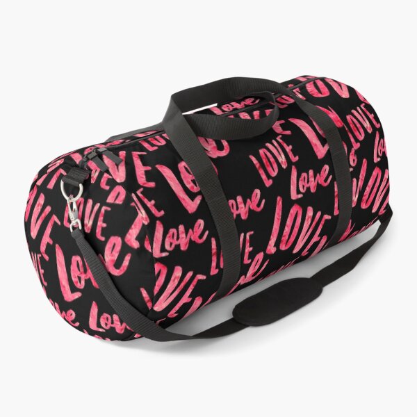 Item preview, Hot Red L-o-v-e Pattern On Chic Black Background designed and sold by DEC02.