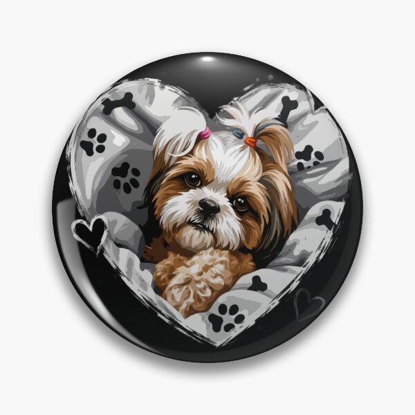 Item preview, Shih Tzu Heart – Cute Dog Lover Paw Print Design designed and sold by PawsAndPallette .
