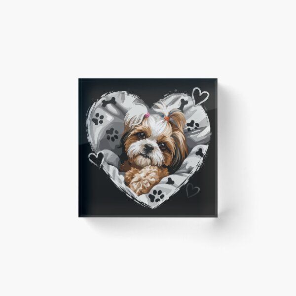 Item preview, Shih Tzu Heart – Cute Dog Lover Paw Print Design designed and sold by PawsAndPallette .