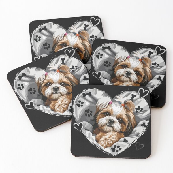 Item preview, Shih Tzu Heart – Cute Dog Lover Paw Print Design designed and sold by PawsAndPallette .