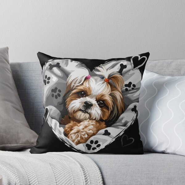 Item preview, Shih Tzu Heart – Cute Dog Lover Paw Print Design designed and sold by PawsAndPallette .