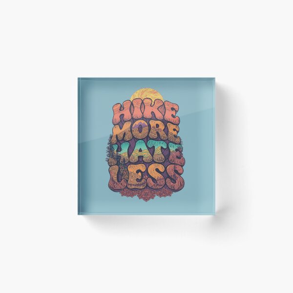 Item preview, Hike More Hate Less Retro 70s Poster  designed and sold by Skyrocketz.