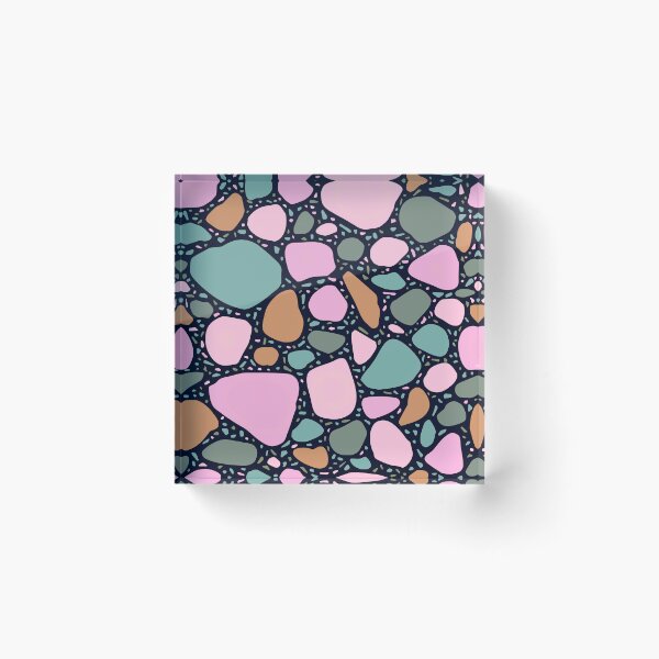 Item preview, Pink, Seafoam Green, And Earth Tone Terrazzo Pattern designed and sold by DEC02.