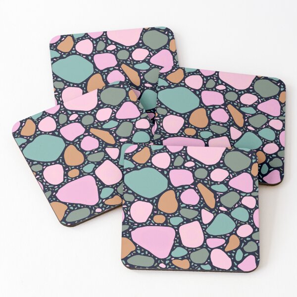 Item preview, Pink, Seafoam Green, And Earth Tone Terrazzo Pattern designed and sold by DEC02.