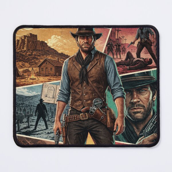 Item preview, Retro Outlaw Western Poster designed and sold by Fictional Ink Society.