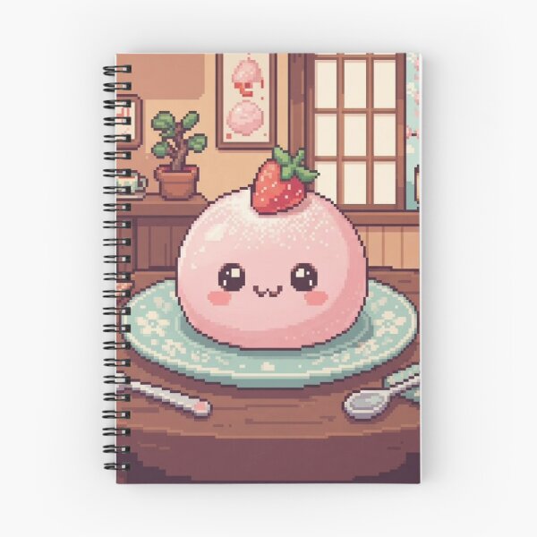 Item preview, Strawberry mochi pixel art cute  designed and sold by Purpleclomb.