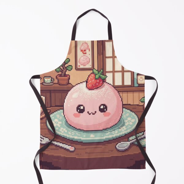 Item preview, Strawberry mochi pixel art cute designed and sold by Purpleclomb.