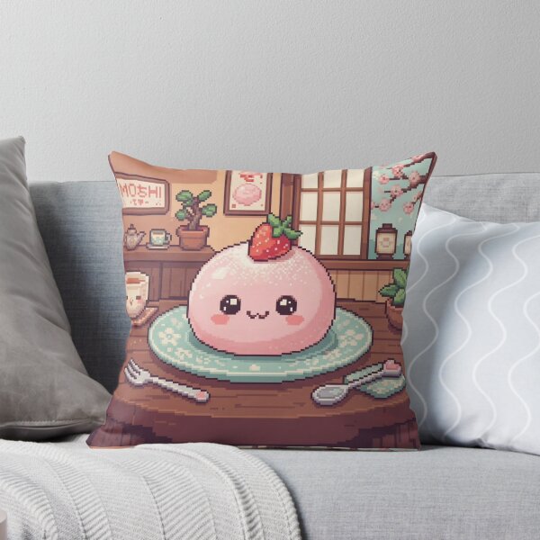 Item preview, Strawberry mochi pixel art cute  designed and sold by Purpleclomb.