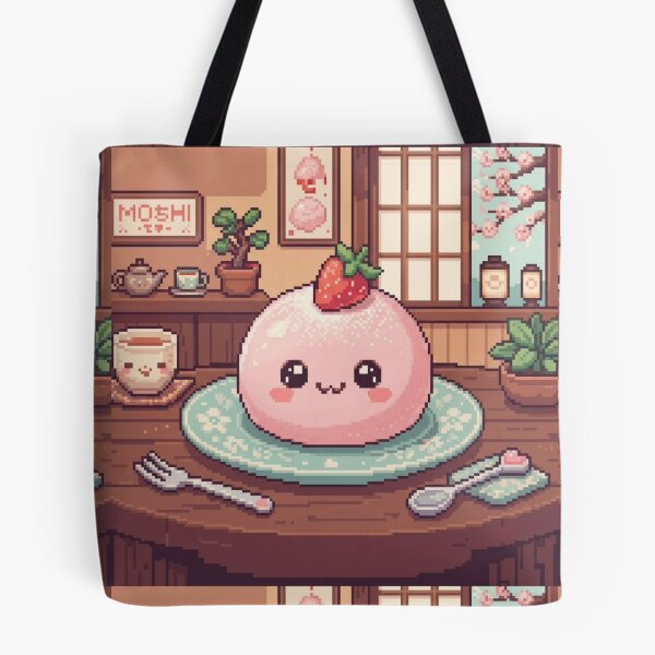 Item preview, Strawberry mochi pixel art cute  designed and sold by Purpleclomb.