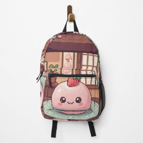 Item preview, Strawberry mochi pixel art cute designed and sold by Purpleclomb.