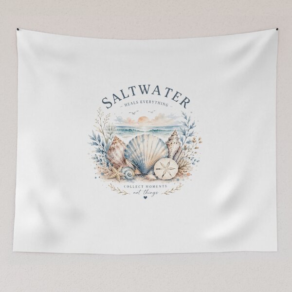 Item preview, Seasons of Shells Salt water Heals Everything Design designed and sold by inkflair2.