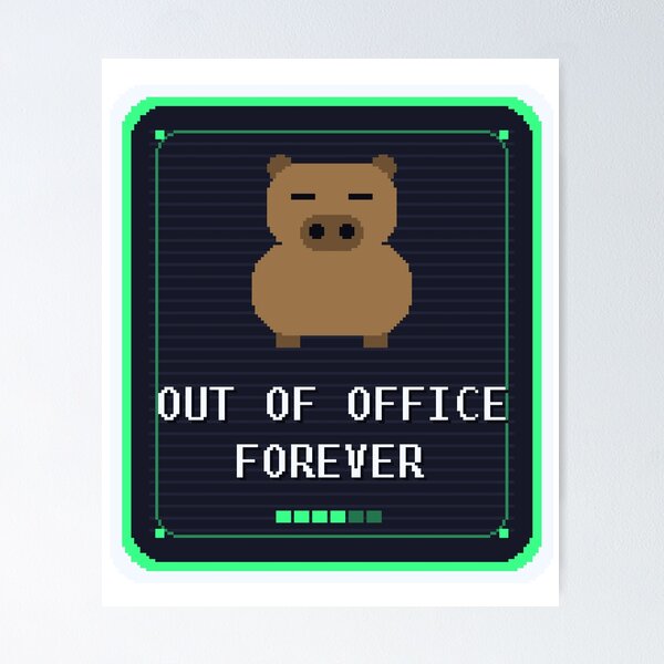 Item preview, Out Of Office Forever — Funny Pixel Art Burnout Office Humor designed and sold by One More Run.