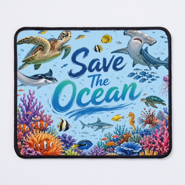 Item preview, Save The Ocean Colorful Marine Life Poster designed and sold by Skyrocketz.