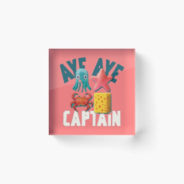 Item preview, Aye Aye Captain - Cute Underwater Sea Squad Octopus Starfish Crab Sponge designed and sold by GenZFashion000.