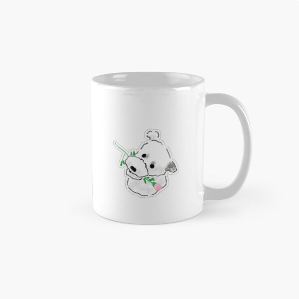 Item preview, Cute White Dog Holding Flower in Mouth Illustration designed and sold by raun.draw.
