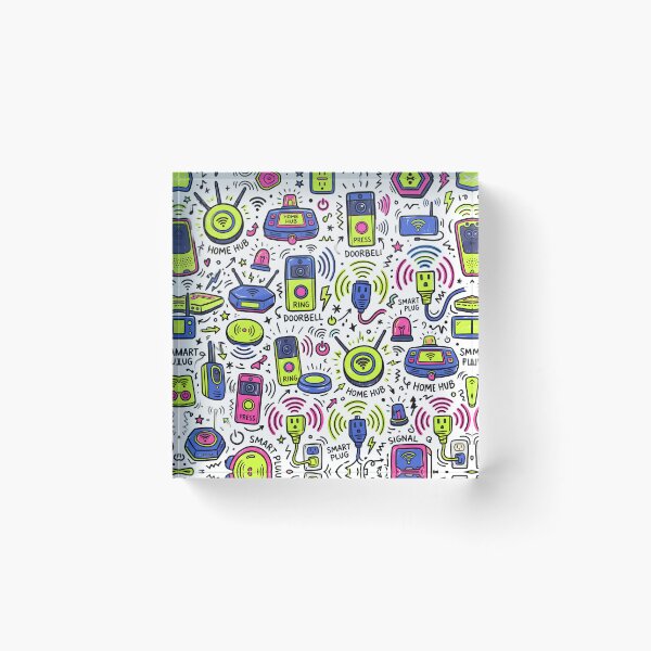 Item preview, Smart Home Gadgets Tech Seamless Pattern Retro Tech designed and sold by SplashTastic.