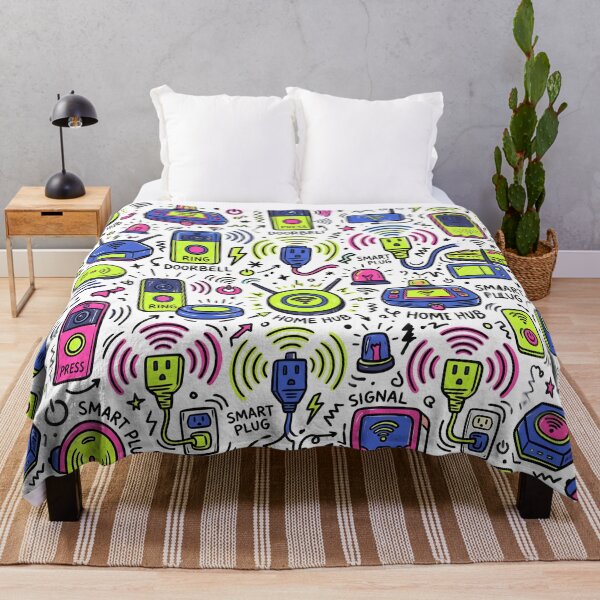 Item preview, Smart Home Gadgets Tech Seamless Pattern Retro Tech designed and sold by SplashTastic.
