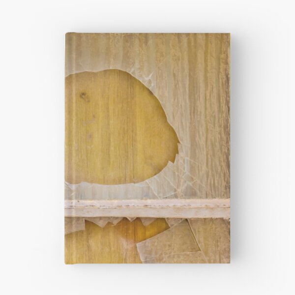 Item preview, Broken Window With Cracked Glass and Peeling Yellow Frame Over Boarded Wood Panel designed and sold by Nmallia.